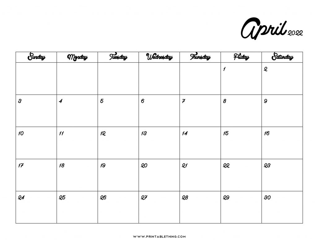 20+ April 2022 Calendar | Printable, Pdf, Us Holidays