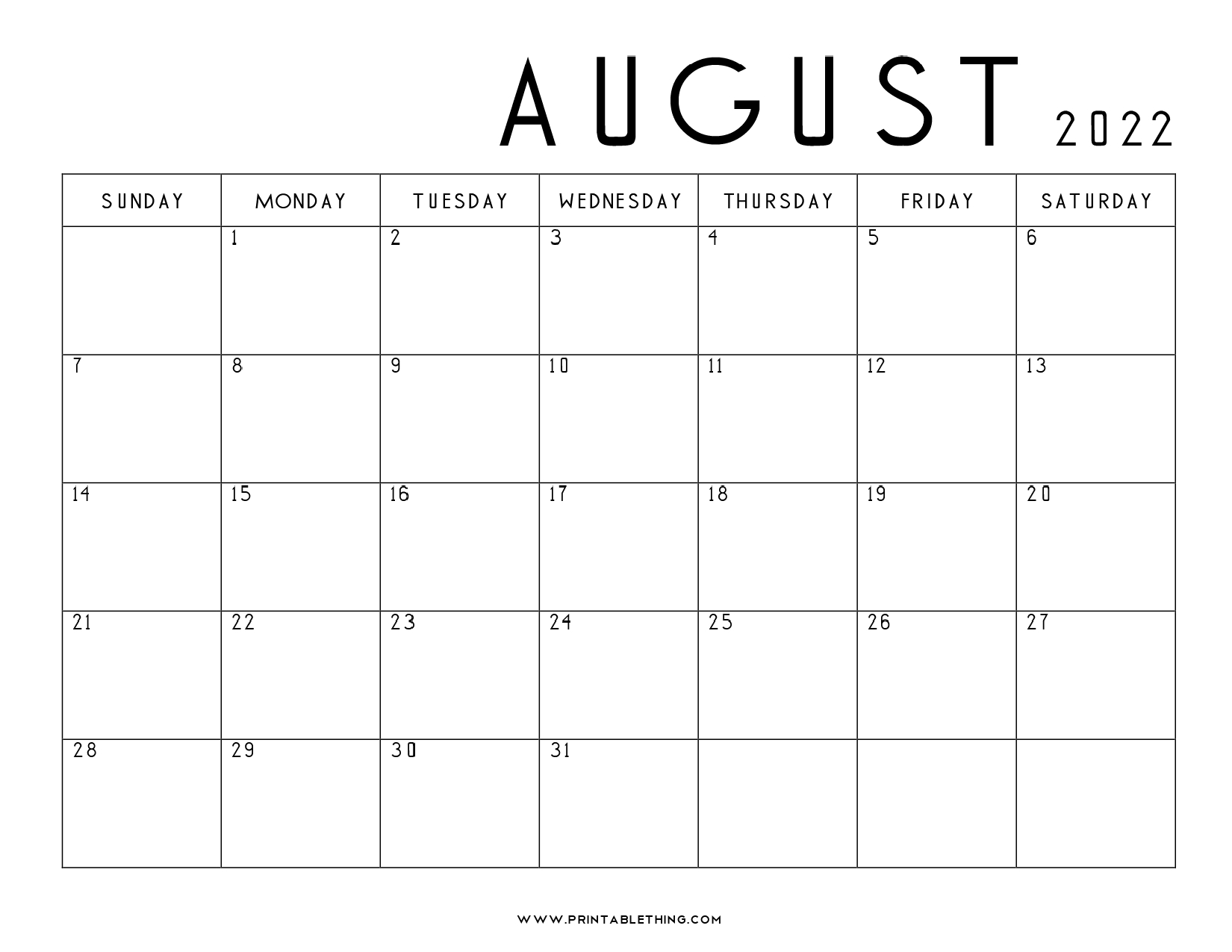 20+ August 2022 Calendar | Printable, Pdf, Us Holidays