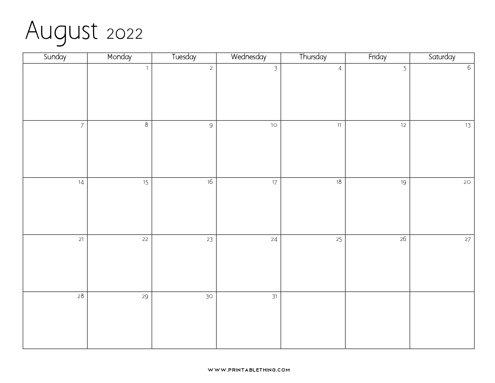 20+ August 2022 Calendar | Printable, Pdf, Us Holidays