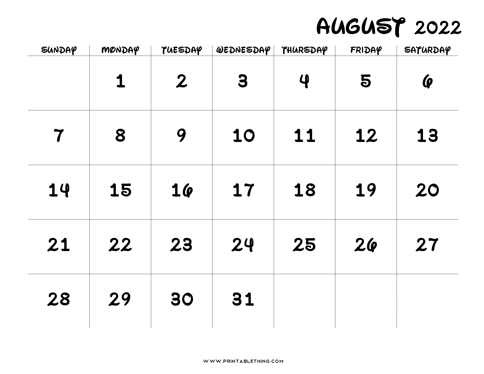 20+ August 2022 Calendar | Printable, Pdf, Us Holidays