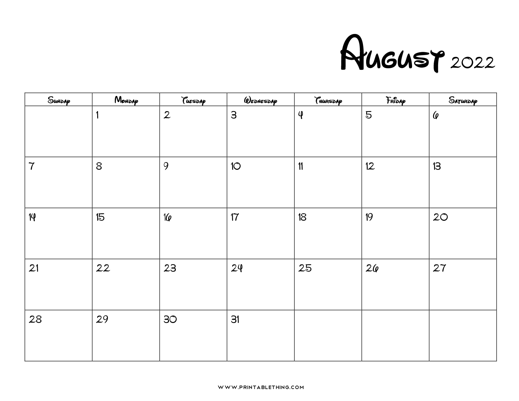 20+ August 2022 Calendar | Printable, Pdf, Us Holidays