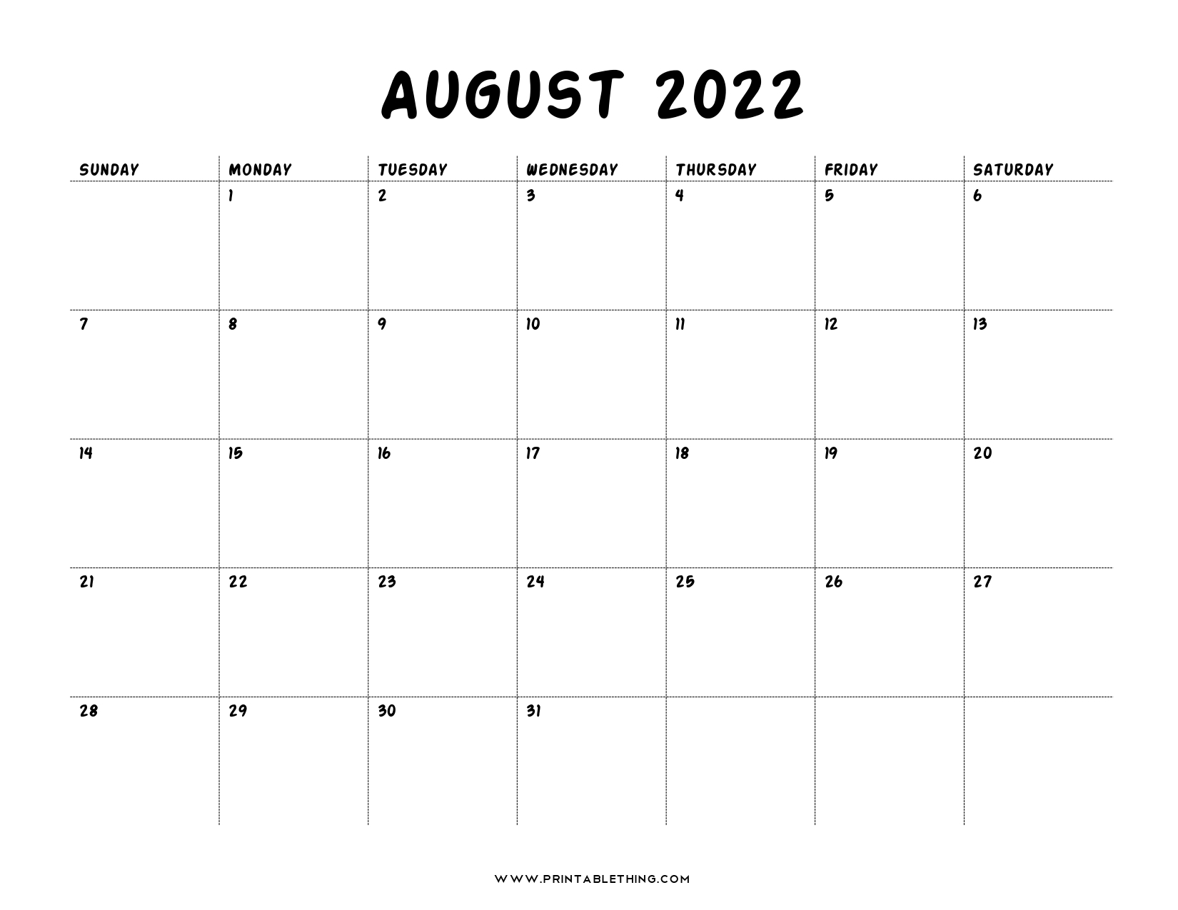 20+ August 2022 Calendar | Printable, Pdf, Us Holidays