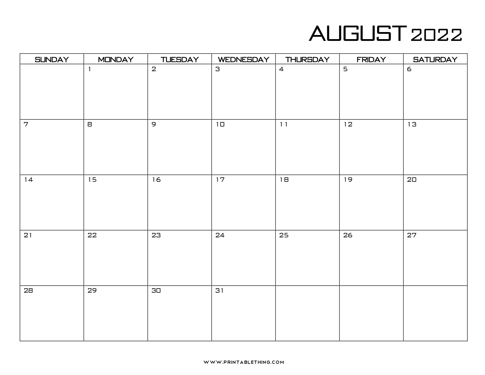 20+ August 2022 Calendar | Printable, Pdf, Us Holidays