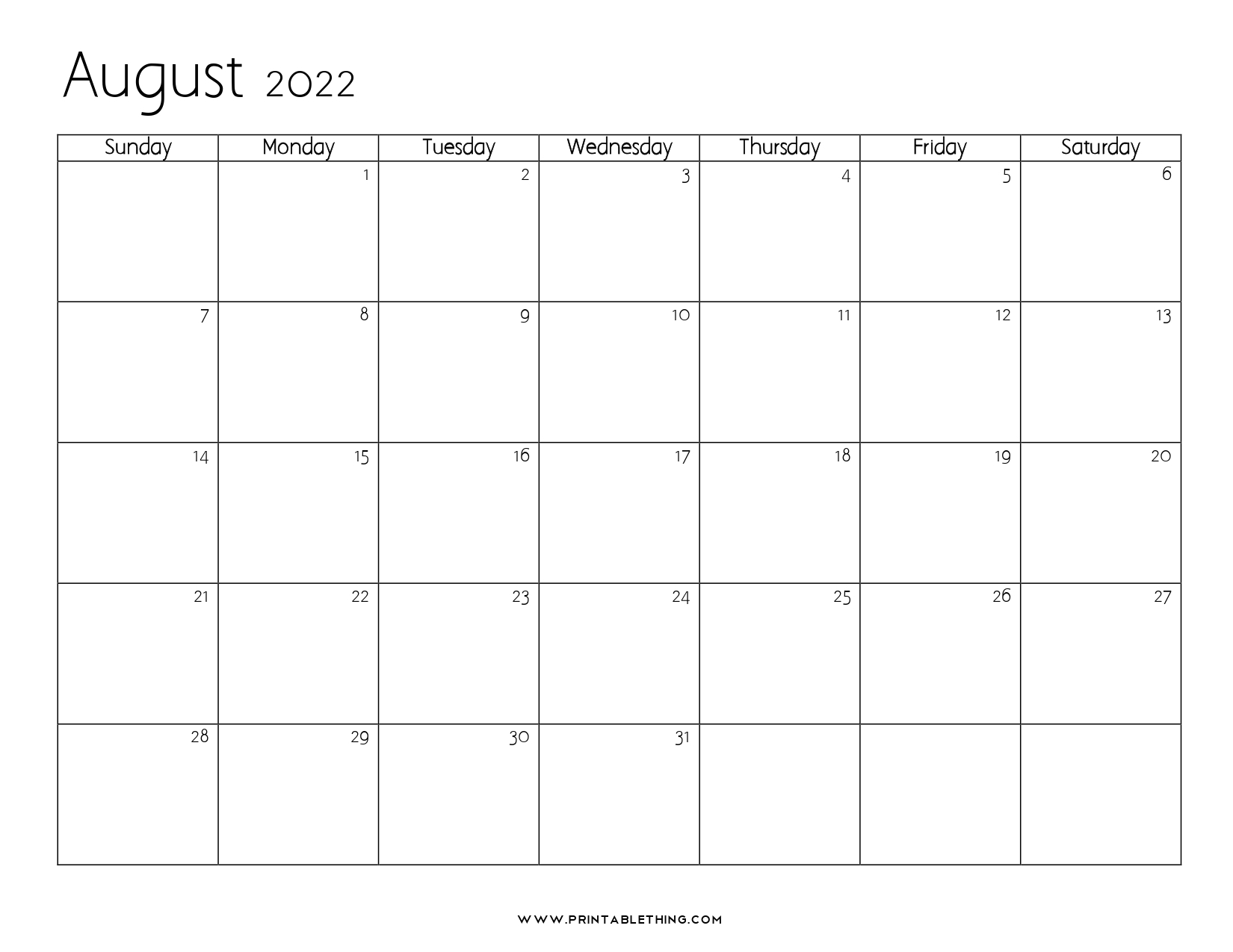 20+ August 2022 Calendar | Printable, Pdf, Us Holidays