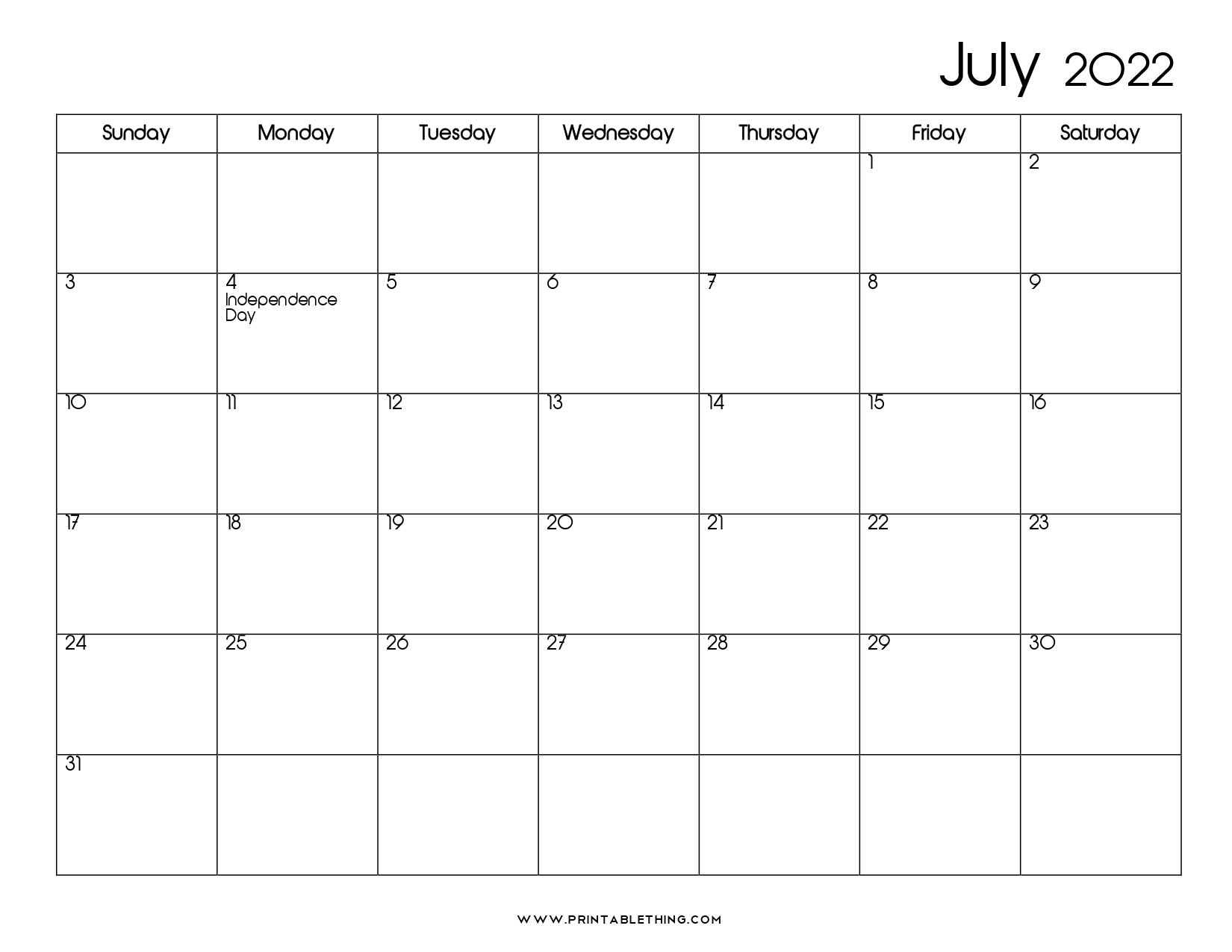 20+ July 2022 Calendar | Printable, Pdf, Us Holidays