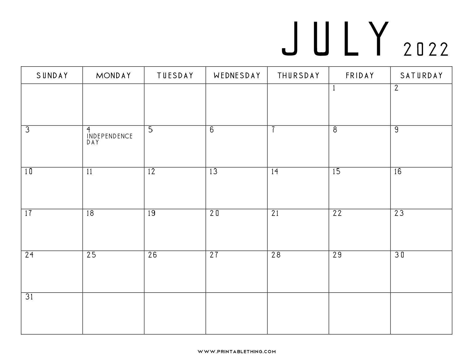 20+ July 2022 Calendar | Printable, Pdf, Us Holidays