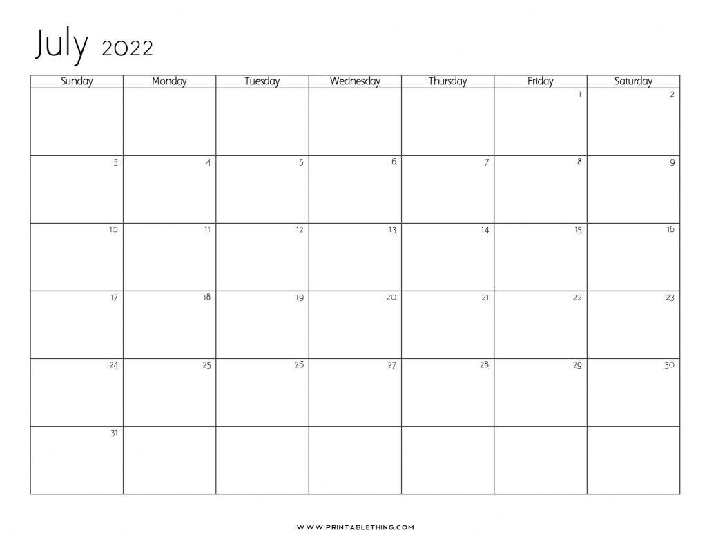 20+ July 2022 Calendar | Printable, Pdf, Us Holidays