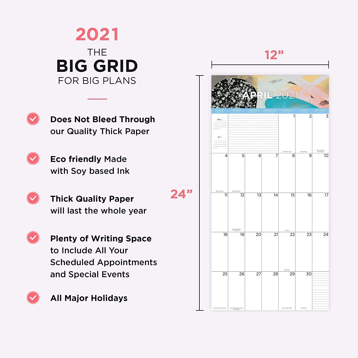 2021 Big Grids For Big Plans Jv Abstract Art (Lic) Wall