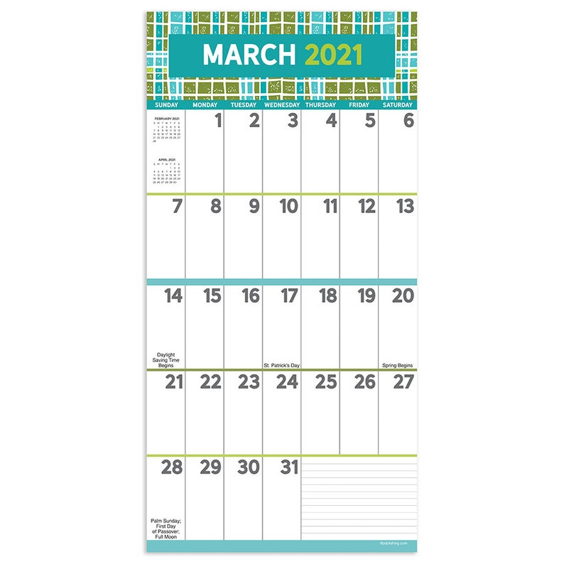 2021 Big Print Wall Calendar 12X12 Large Grid Planning On