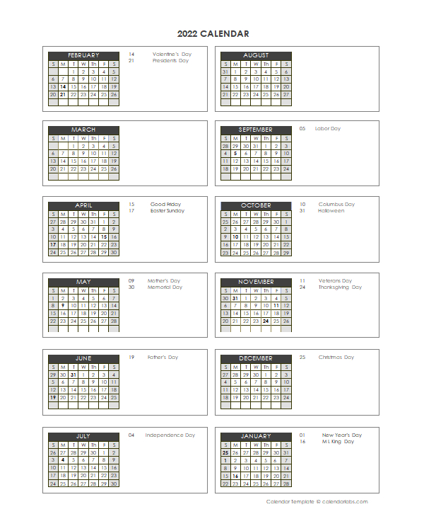 2022 Accounting Close Calendar 4-4-5 - Free Printable
