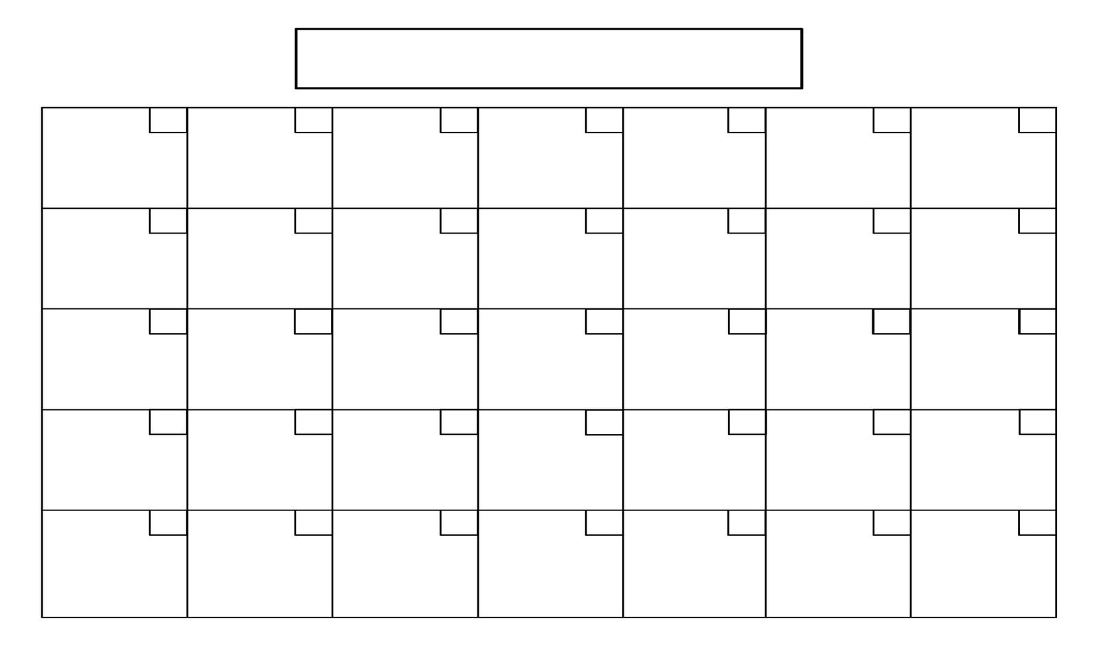 5 Week Template | Blank Calendar Pages, Calendar