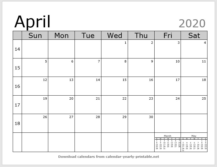 50 Best Monthly Calendar Printable Free - Calendar Yearly