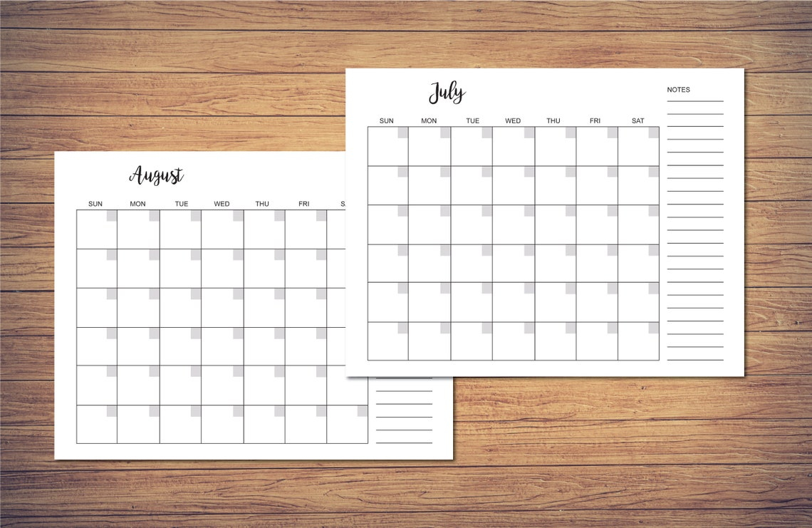 85 x 11 monthly calendar printable month calendar printable