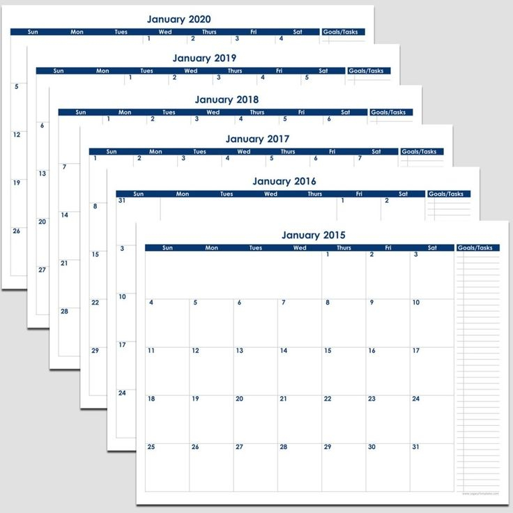 8.5 X 11 Monthly Calendar In 2020 | Monthly Calendar