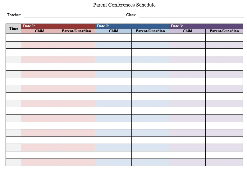 9 Free Sample Parent Sign In Sheet Templates - Printable