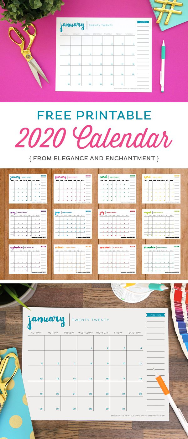 A Free Printable 2020 Calendar Download To Help Keep Your