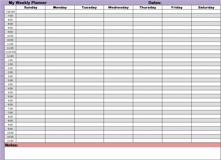 Agenda With Time Slots Elegant Free Printable Weekly