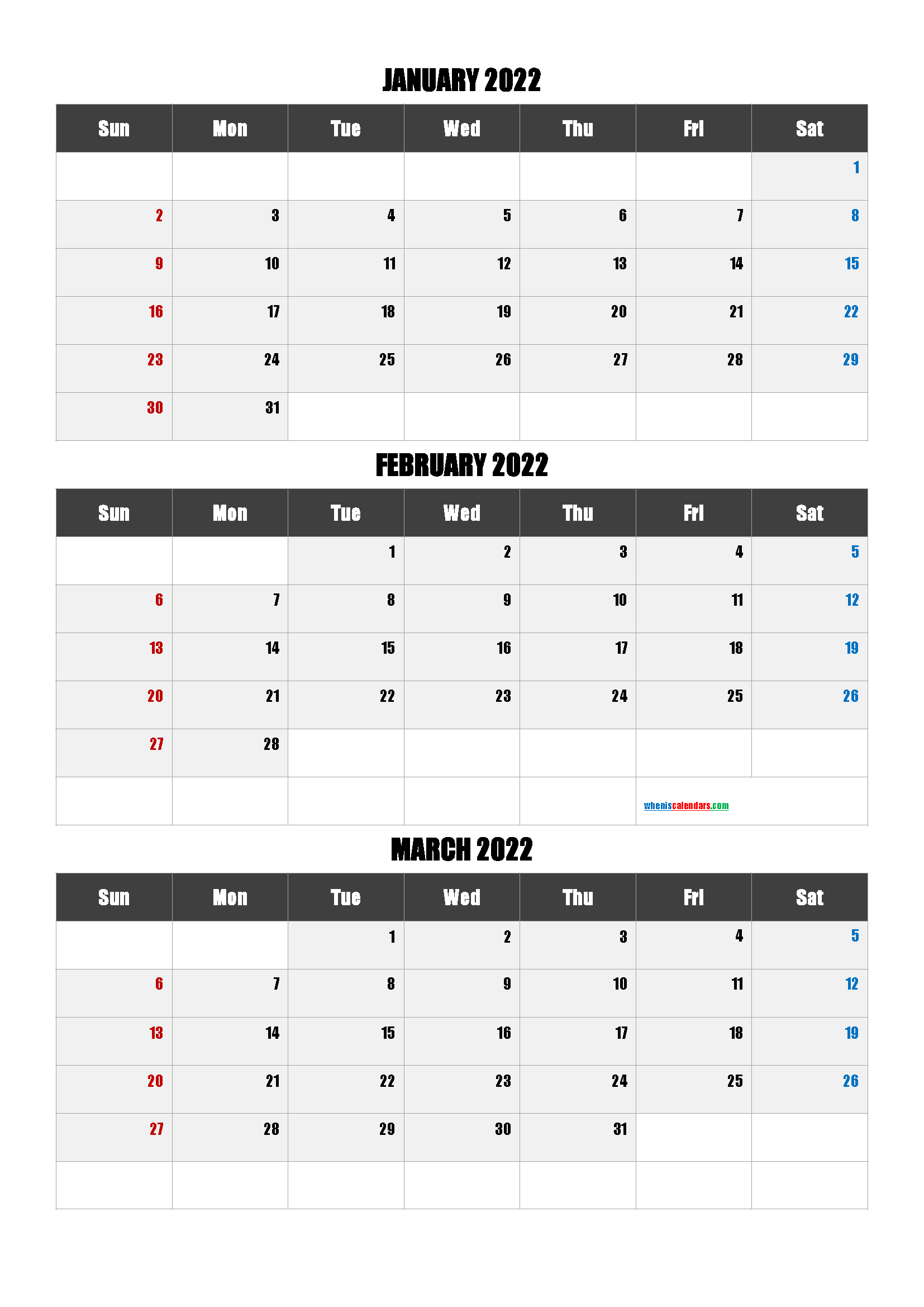 April May June 2022 Calendar Printable Free [Q1-Q2-Q3-Q4]