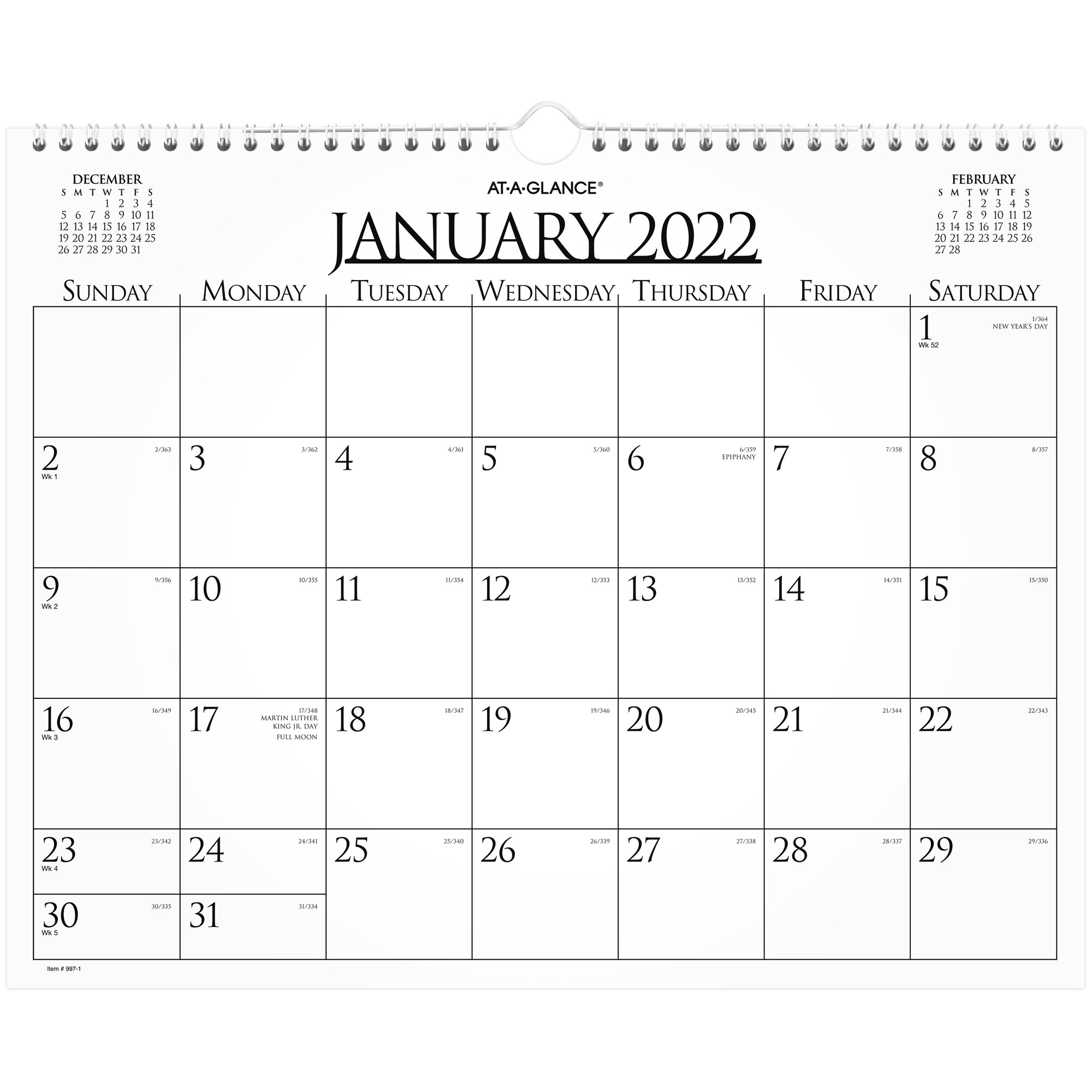 At-A-Glance Business Monthly Wall Calendar, 15&quot; X 12