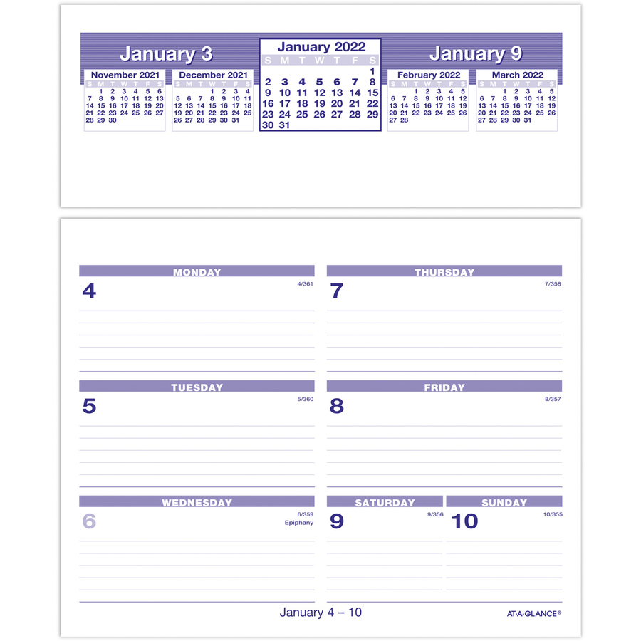 At-A-Glance Flip-A-Week Desk Calendar Refill | Fsioffice