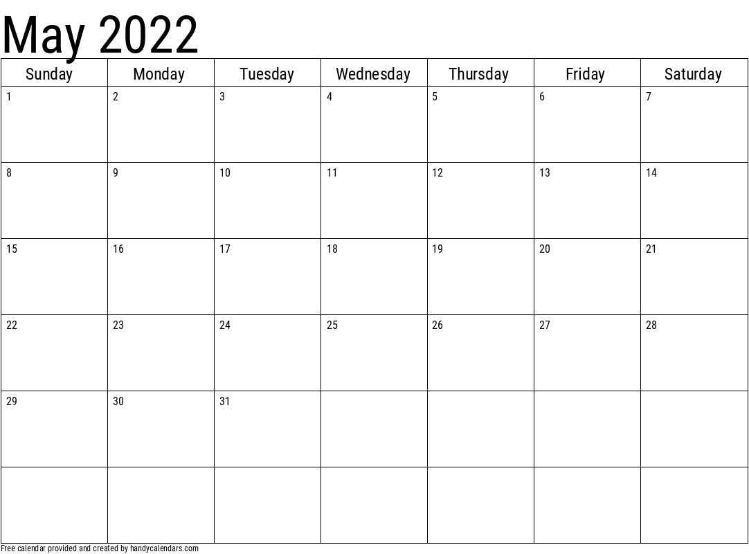 Basic 2021 Calendar Templates - Handy Calendars