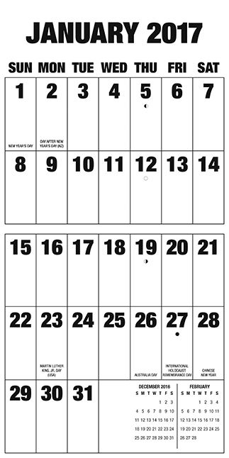 Best Large Print Calendar Choices | Print Calendar, Large