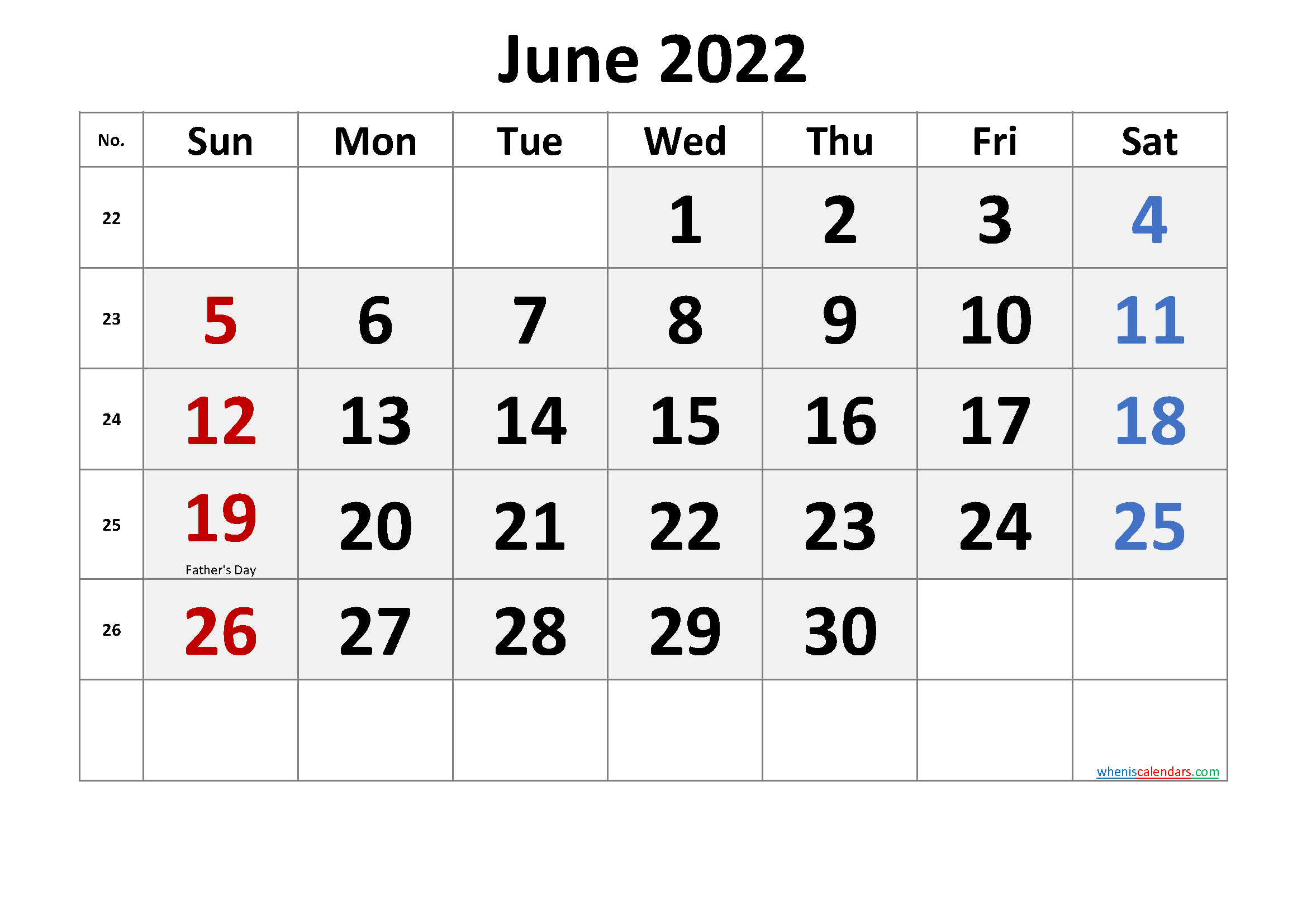 Calendar 2022 May June