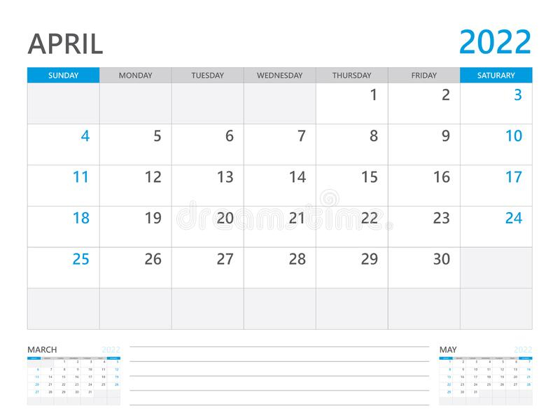 Calendar April 2022 Table - Calendar 2022