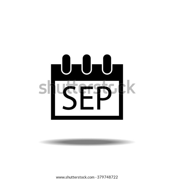 Calendar Single Icon September Stock Vector (Royalty Free