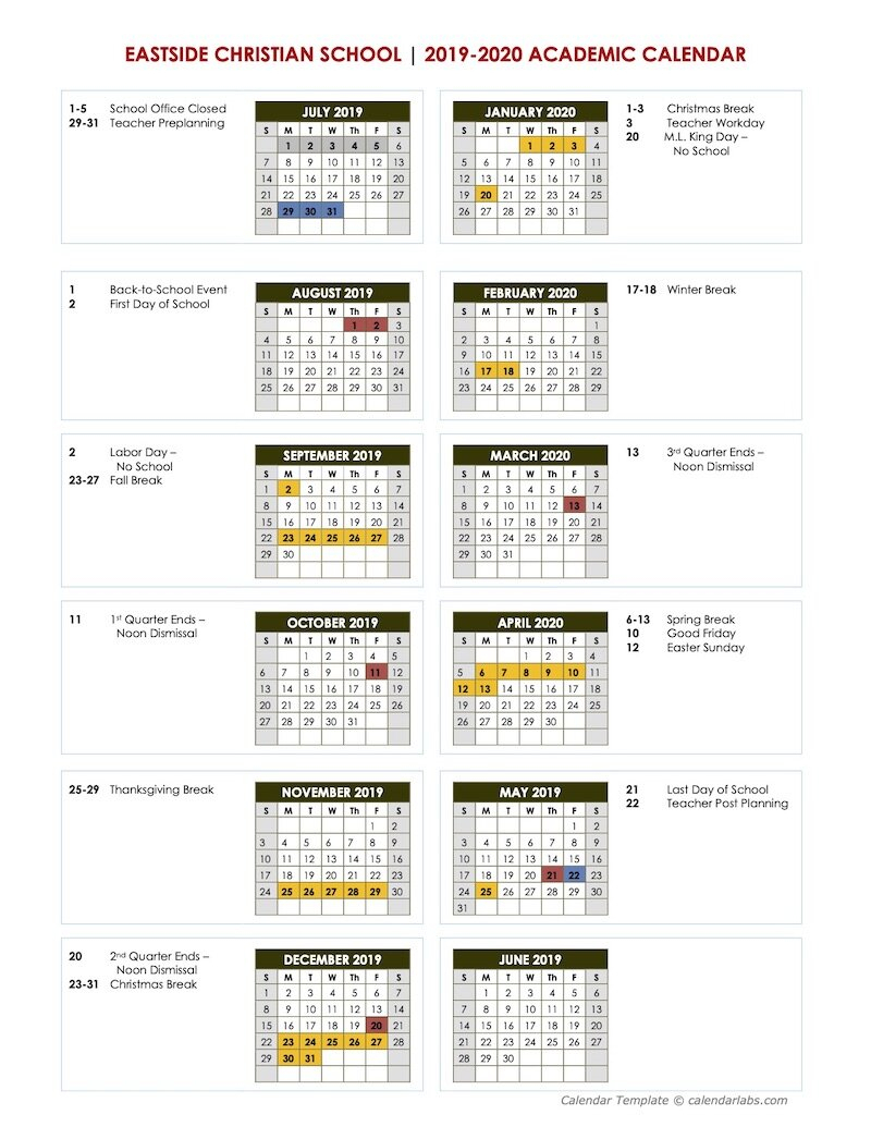 Cobb County School Calendar 2020 2021 | 2021 Printable
