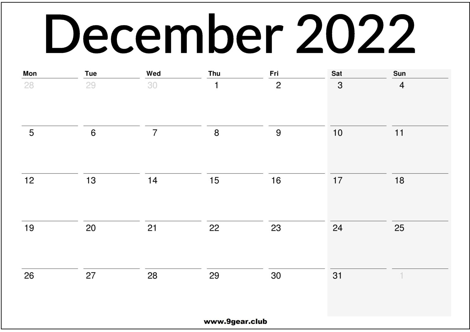 December 2022 Uk Calendar Printable - Printable Calendars 2022
