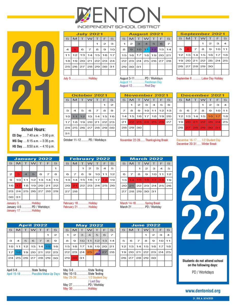 Denton Isd Calendar 2022 - Calendar 2022