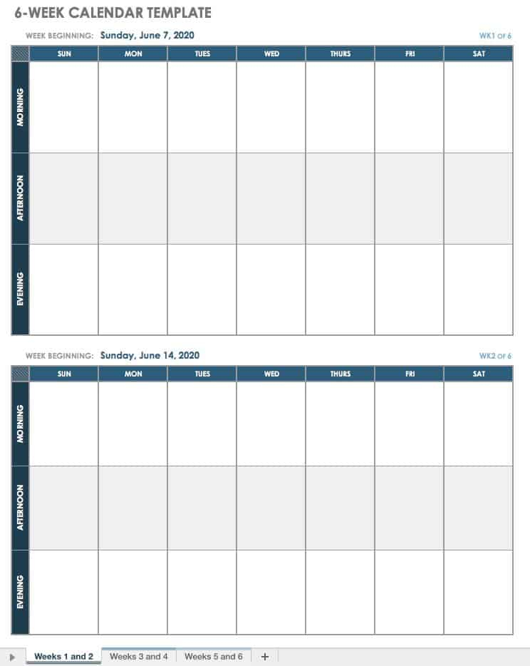 Dentrodabiblia: 6 Week Calendar