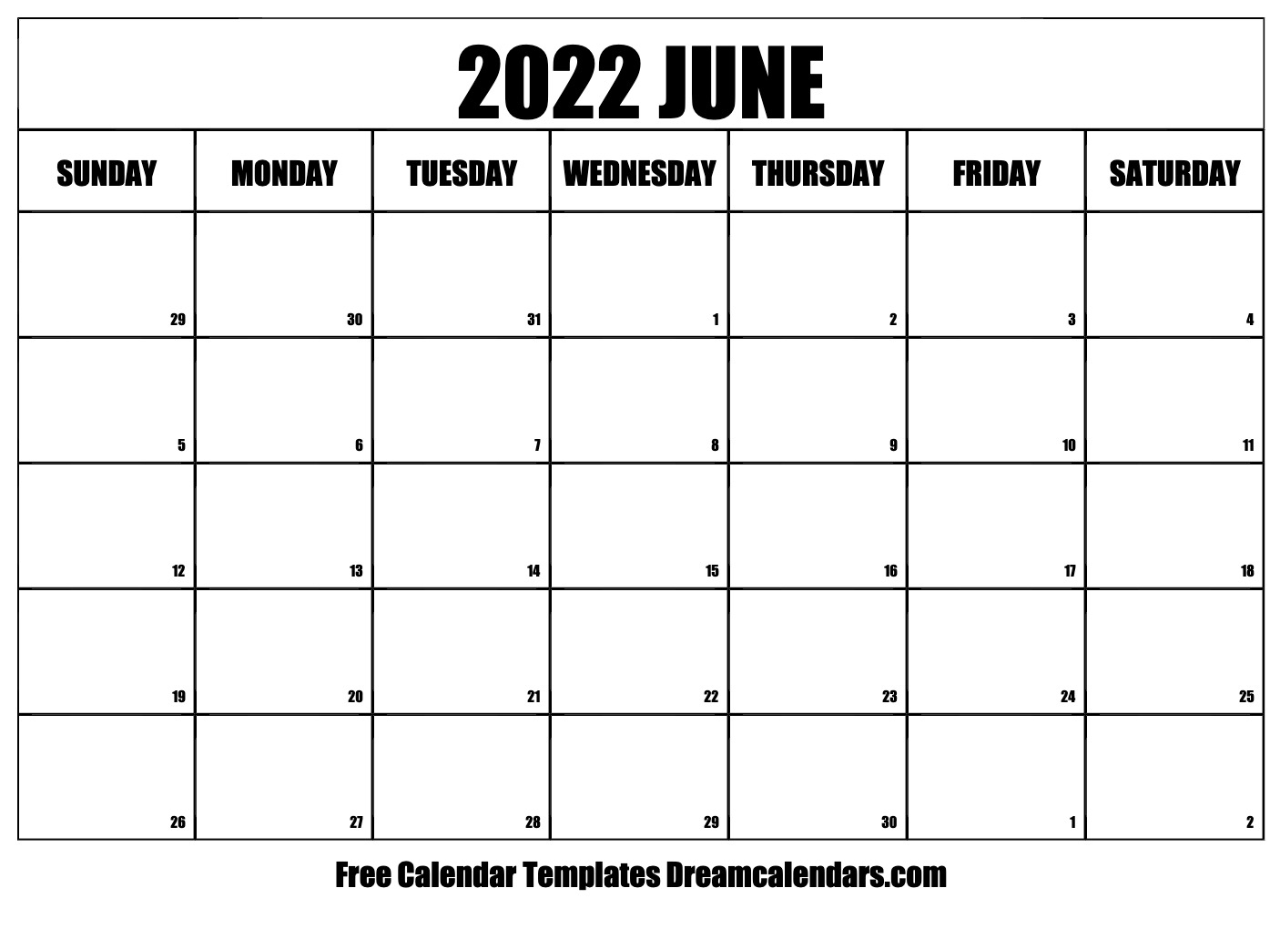 Download Printable June 2022 Calendars Download Printable June 2022 Calendars
