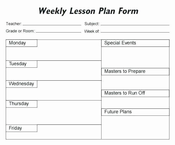 Editable Lesson Plan Template Luxury Lesson Plan Template