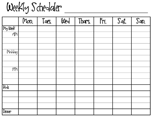 Editable Weekly Calendar | New Calendar Template Site