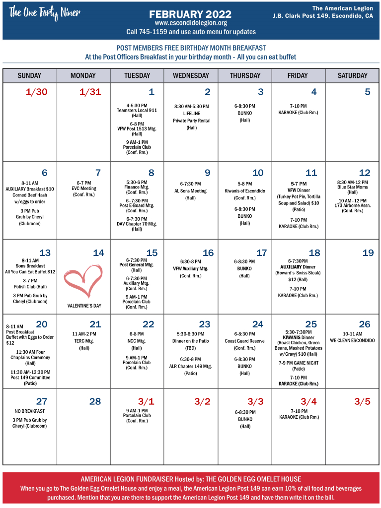 Feb 2022 Malayalam Calendar