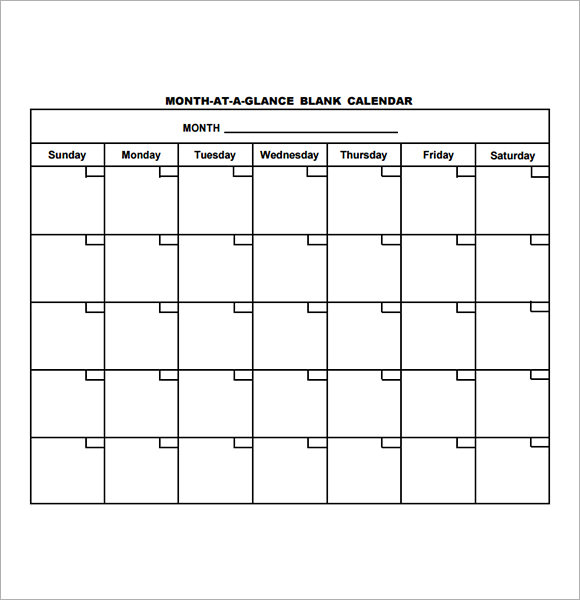 Free 15+ Sample Blank Calendar Templates In Pdf