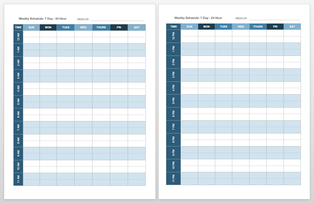 Free Blank Calendar Templates - Smartsheet