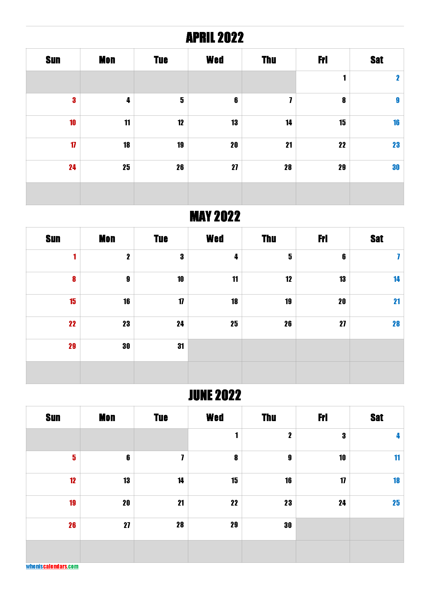 Free July August September 2022 Calendar [Q1-Q2-Q3-Q4]