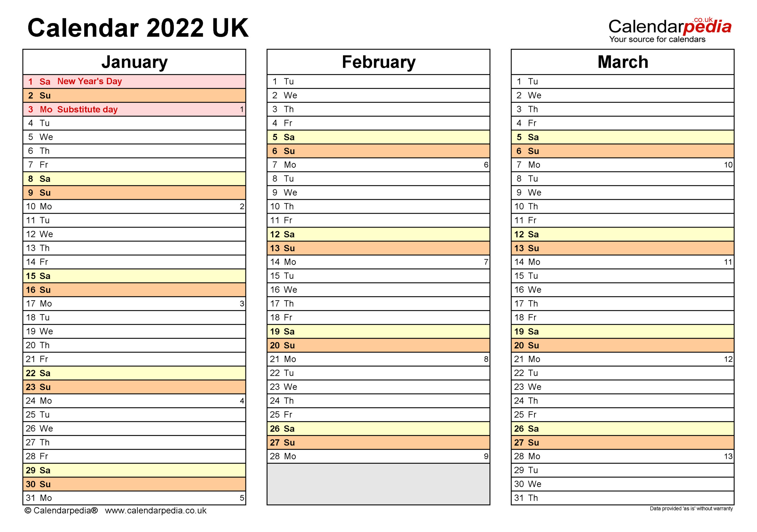 Free Printable 2022 Calendar Printable One Page - 2022