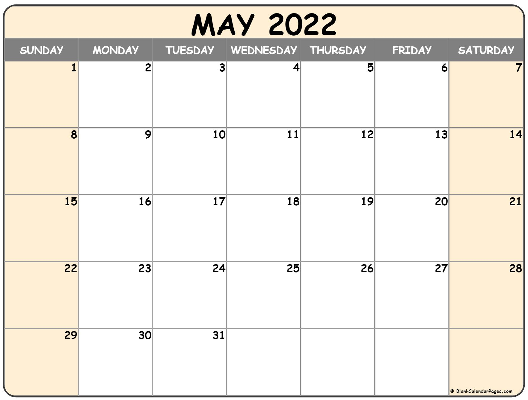 Free Printable Calendar Template 2022 | Printable Calendar
