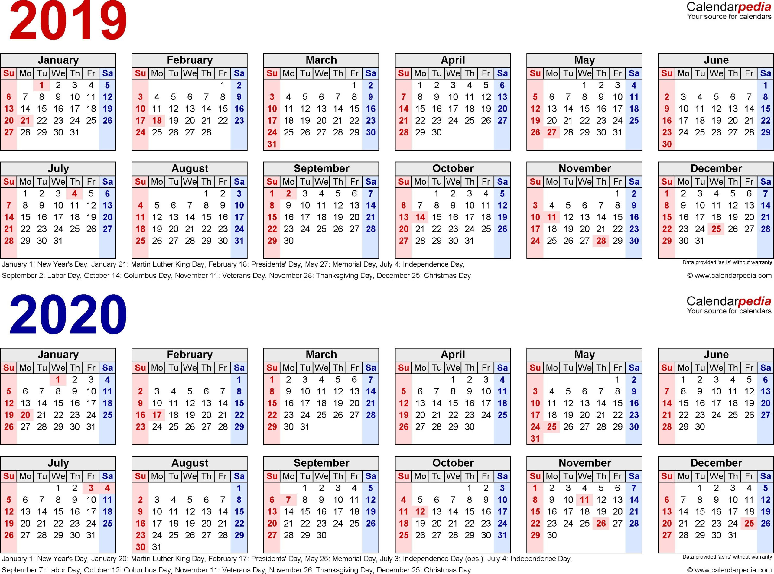 Google Calendar Printable 2019 2020 | Calendar Template