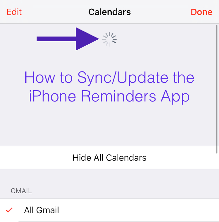 How To Force Reminders To Sync / Update On Iphone