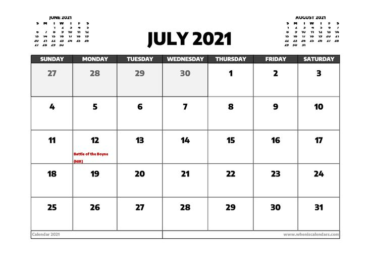 July 2021 Calendar Uk With Holidays | Calendar Printables