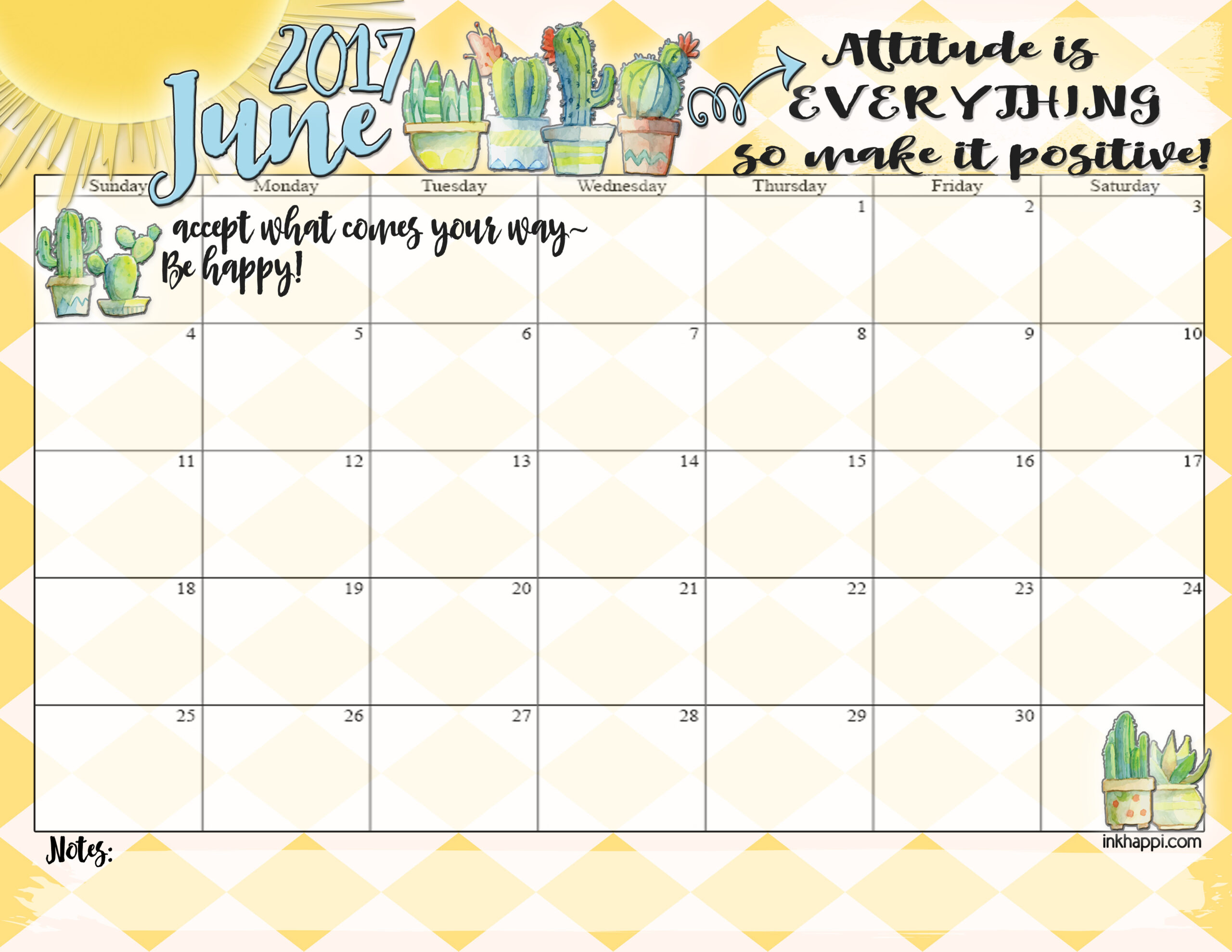 June 2017 Calendar Is Here With A Bit Of &quot;Attitude