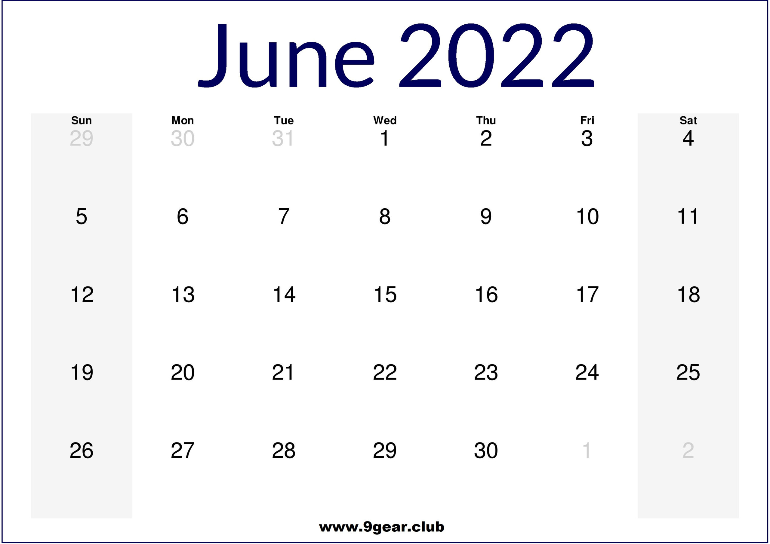 June 2022 Us Calendar Printable - Printable Calendars 2022