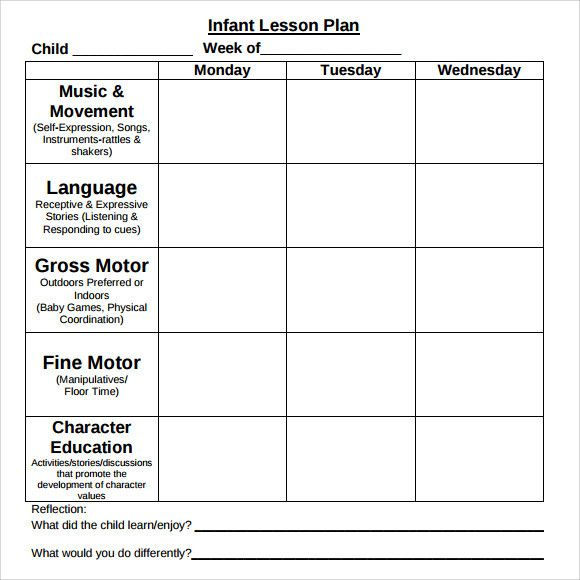 Lesson Plans Template For Toddlers Luxury Sample Toddler