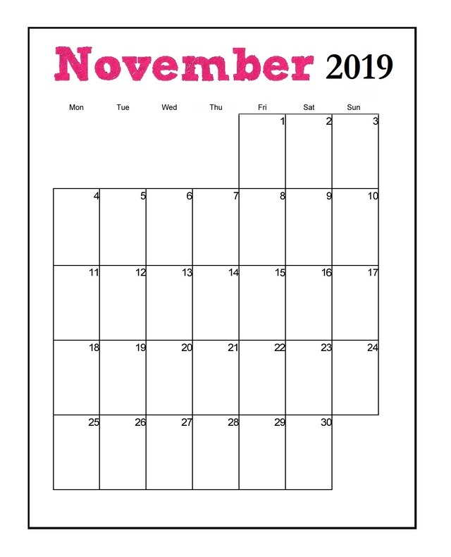 Maxcalendars — (Via Printable 2019 Vertical Monthly Calendar)