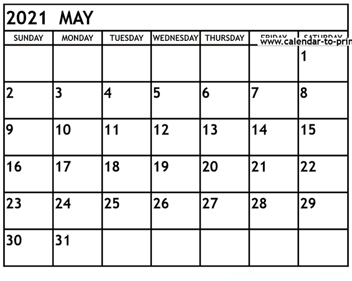 May 2021 Calendar With Holidays - Thecalendarpedia